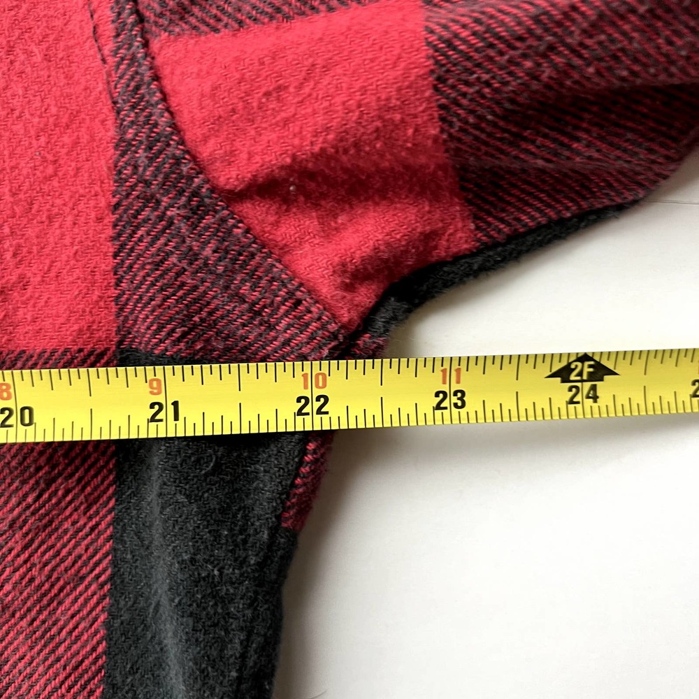 CE Schmidt Workwear Flannel Plaid Button Down Shirt M Red Black Buffalo Check - Picture 7 of 8